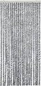 vidaXL - Vliegengordijn - 56x200 - cm - chenille - grijs - en - zwart-wit