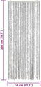 vidaXL - Vliegengordijn - 56x200 - cm - chenille - grijs