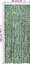 vidaXL - Vliegengordijn - 56x200 - cm - chenille - groen - en - wit
