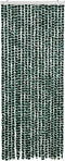 vidaXL - Vliegengordijn - 56x200 - cm - chenille - groen - en - wit