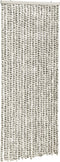 vidaXL - Vliegengordijn - 56x200 - cm - chenille - lichtgrijs - en - donkergrijs