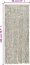 vidaXL - Vliegengordijn - 56x200 - cm - chenille - lichtgrijs - en - donkergrijs