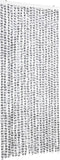 vidaXL - Vliegengordijn - 56x200 - cm - chenille - lichtgrijs - en - donkergrijs