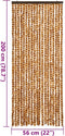 vidaXL - Vliegengordijn - 56x200 - cm - chenille - okerkleurig - en - wit