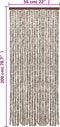 vidaXL - Vliegengordijn - 56x200 - cm - chenille - taupe - en - wit