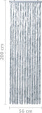 vidaXL - Vliegengordijn - 56x200 - cm - chenille - wit - en - grijs