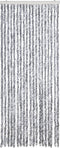 vidaXL - Vliegengordijn - 56x200 - cm - chenille - wit - en - grijs