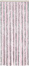 vidaXL - Vliegengordijn - 56x200 - cm - chenille - zilvergrijs - en - roze