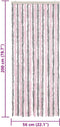 vidaXL - Vliegengordijn - 56x200 - cm - chenille - zilvergrijs - en - roze