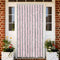 vidaXL - Vliegengordijn - 56x200 - cm - chenille - zilvergrijs - en - roze