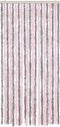 vidaXL - Vliegengordijn - 56x200 - cm - chenille - zilvergrijs - en - roze