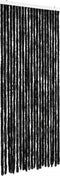 vidaXL - Vliegengordijn - 90x200 - cm - chenille - antraciet