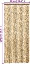 vidaXL - Vliegengordijn - 90x200 - cm - chenille - beige - en - bruin