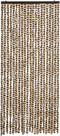 vidaXL - Vliegengordijn - 90x200 - cm - chenille - beige - en - bruin