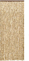 vidaXL - Vliegengordijn - 90x200 - cm - chenille - beige - en - bruin