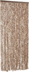 vidaXL - Vliegengordijn - 90x200 - cm - chenille - beige - en - donkerbruin
