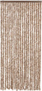 vidaXL - Vliegengordijn - 90x200 - cm - chenille - beige - en - donkerbruin