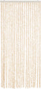 vidaXL - Vliegengordijn - 90x200 - cm - chenille - beige - en - wit
