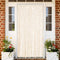 vidaXL - Vliegengordijn - 90x200 - cm - chenille - beige - en - wit