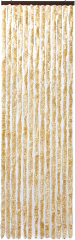 vidaXL - Vliegengordijn - 90x200 - cm - chenille - beige