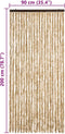 vidaXL - Vliegengordijn - 90x200 - cm - chenille - beige