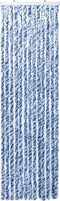 vidaXL - Vliegengordijn - 90x200 - cm - chenille - blauw - en - wit