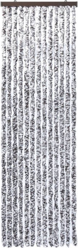 vidaXL - Vliegengordijn - 90x200 - cm - chenille - bruin - en - beige