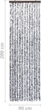 vidaXL - Vliegengordijn - 90x200 - cm - chenille - bruin - en - beige