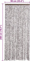 vidaXL - Vliegengordijn - 90x200 - cm - chenille - bruin - en - beige