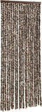 vidaXL - Vliegengordijn - 90x200 - cm - chenille - bruin - en - wit