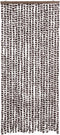 vidaXL - Vliegengordijn - 90x200 - cm - chenille - bruin - en - wit