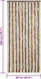vidaXL - Vliegengordijn - 90x200 - cm - chenille - donkerbruin - en - beige