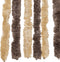 vidaXL - Vliegengordijn - 90x200 - cm - chenille - donkerbruin - en - beige