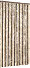 vidaXL - Vliegengordijn - 90x200 - cm - chenille - donkerbruin - en - beige