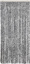 vidaXL - Vliegengordijn - 90x200 - cm - chenille - grijs - en - zwart-wit