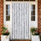 vidaXL - Vliegengordijn - 90x200 - cm - chenille - grijs - en - wit