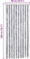 vidaXL - Vliegengordijn - 90x200 - cm - chenille - grijs - en - wit