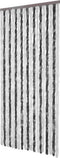 vidaXL - Vliegengordijn - 90x200 - cm - chenille - grijs - en - wit