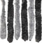 vidaXL - Vliegengordijn - 90x200 - cm - chenille - grijs - en - zwart