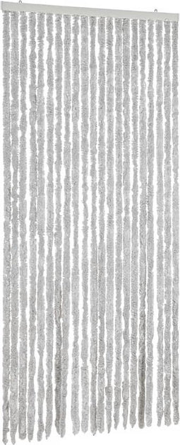 vidaXL - Vliegengordijn - 90x200 - cm - chenille - grijs