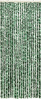 vidaXL - Vliegengordijn - 90x200 - cm - chenille - groen - en - wit
