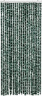 vidaXL - Vliegengordijn - 90x200 - cm - chenille - groen - en - wit
