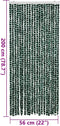vidaXL - Vliegengordijn - 90x200 - cm - chenille - groen - en - wit