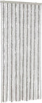 vidaXL - Vliegengordijn - 90x200 - cm - chenille - lichtgrijs - en - wit