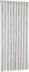 vidaXL - Vliegengordijn - 90x200 - cm - chenille - lichtgrijs - en - wit