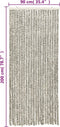 vidaXL - Vliegengordijn - 90x200 - cm - chenille - lichtgrijs - en - donkergrijs