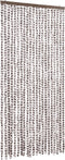 vidaXL - Vliegengordijn - 90x200 - cm - chenille - taupe - en - wit