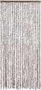 vidaXL - Vliegengordijn - 90x200 - cm - chenille - taupe - en - wit