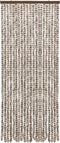 vidaXL - Vliegengordijn - 90x200 - cm - chenille - taupe - en - wit