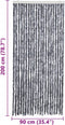 vidaXL - Vliegengordijn - 90x200 - cm - chenille - zilverkleurig